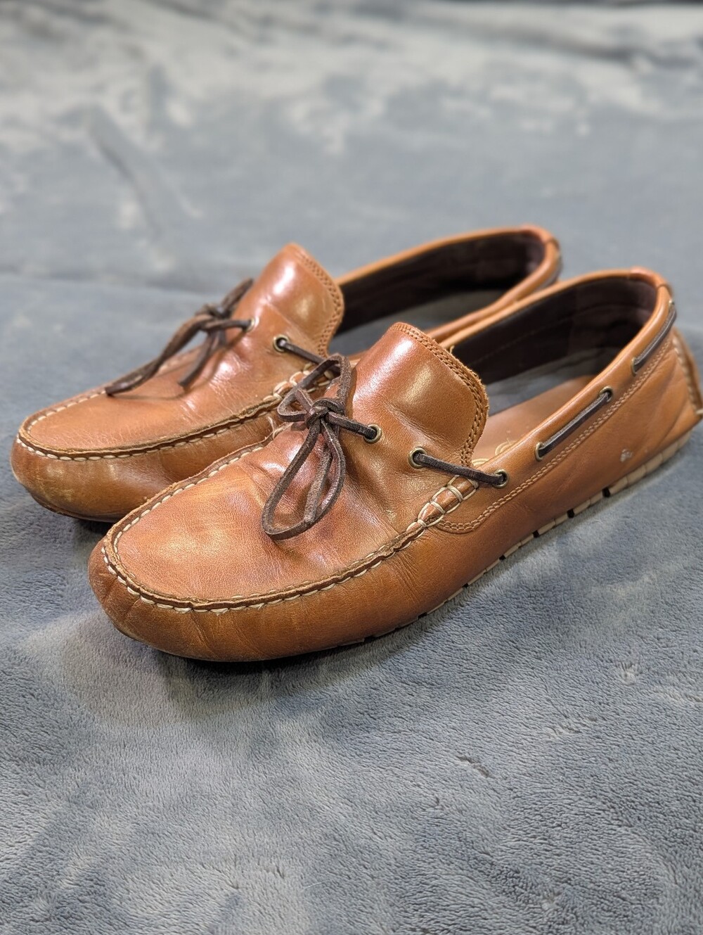 Cole Haan Grant Leather Loafers Casual Driving Shoes Chestnut Size 10 Preppy